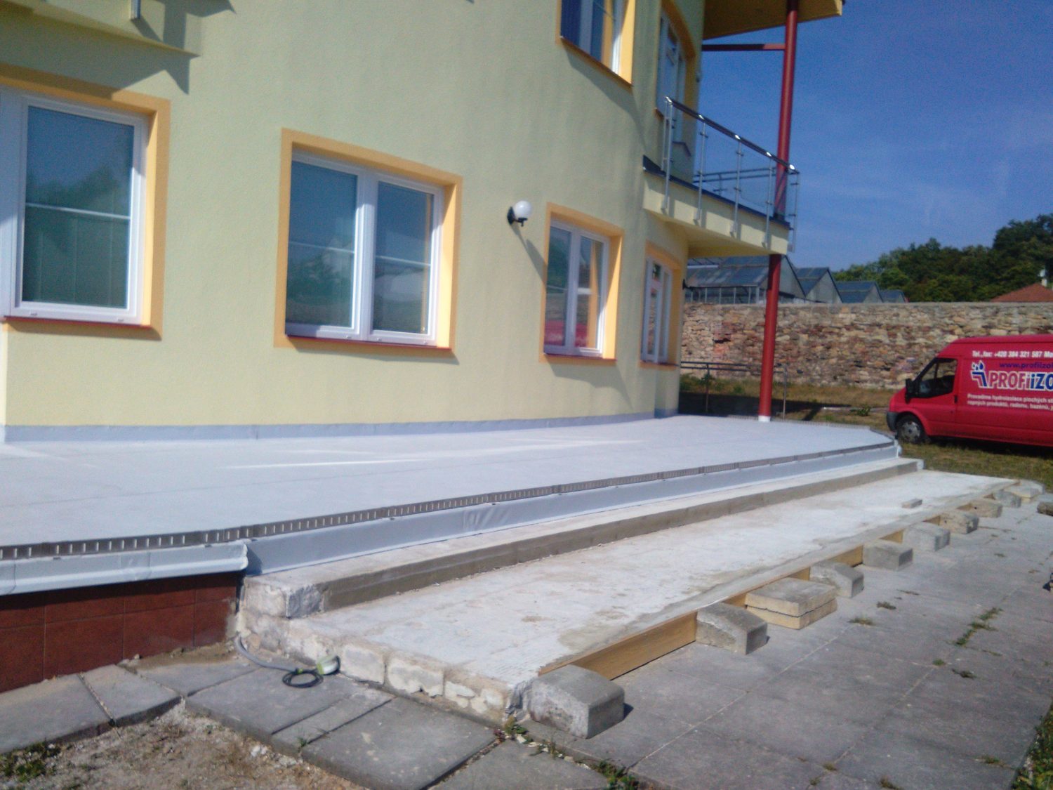 Izolace terasy pod dlažbu do terčů - Dačice - 5