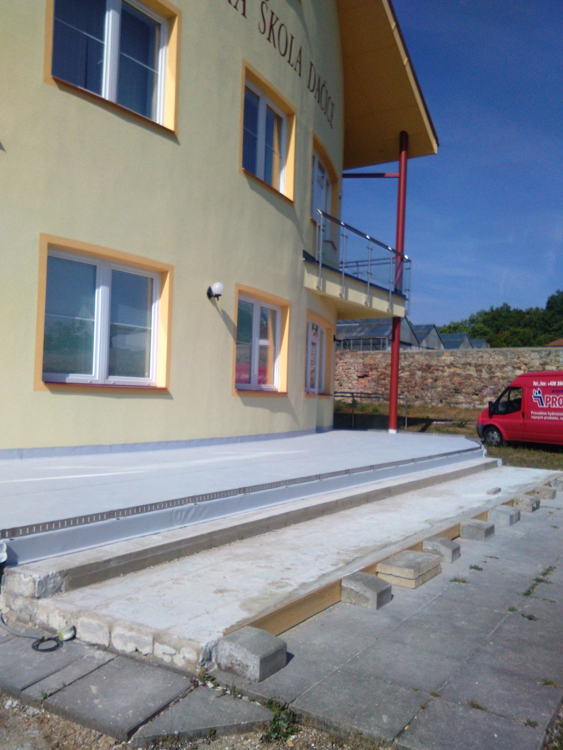 Izolace terasy pod dlažbu do terčů - Dačice